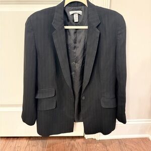 Anne Klein Navy Pinstripe Blazer Size 12